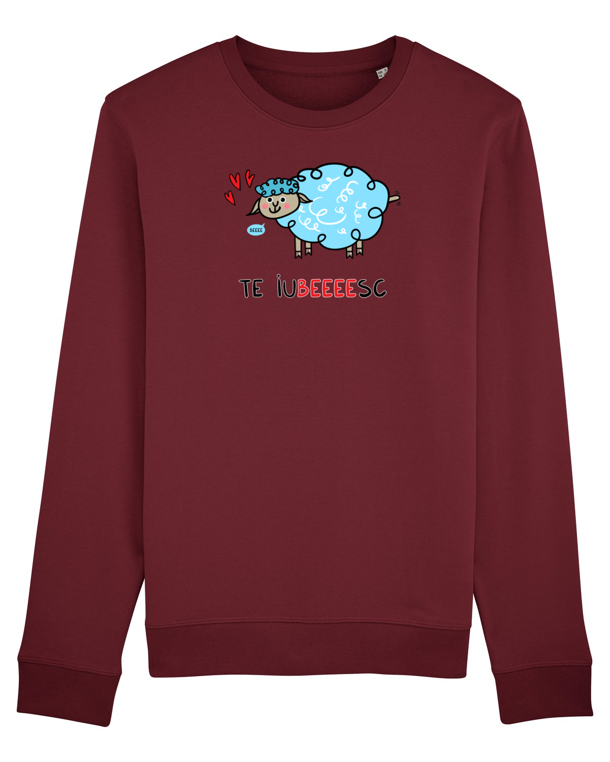 Bluză mânecă lungă Unisex Rise Burgundy