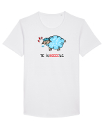 Te iuBEEEEsc Tricou mânecă scurtă guler larg Bărbat Skater
