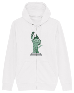 The Cat Statue of Liberty Hanorac cu fermoar Unisex Connector