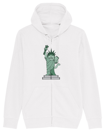 The Cat Statue of Liberty White