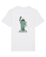The Cat Statue of Liberty Tricou mânecă scurtă Unisex Rocker