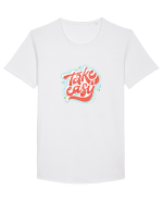 Take it easy Tricou mânecă scurtă guler larg Bărbat Skater