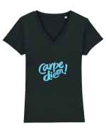 carpe diem Tricou mânecă scurtă guler V Damă Evoker