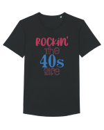 40 ANI ! Tricou mânecă scurtă guler larg Bărbat Skater