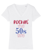 50 ANI ! Tricou mânecă scurtă guler V Damă Evoker