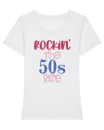 50 ANI ! Tricou mânecă scurtă guler larg fitted Damă Expresser