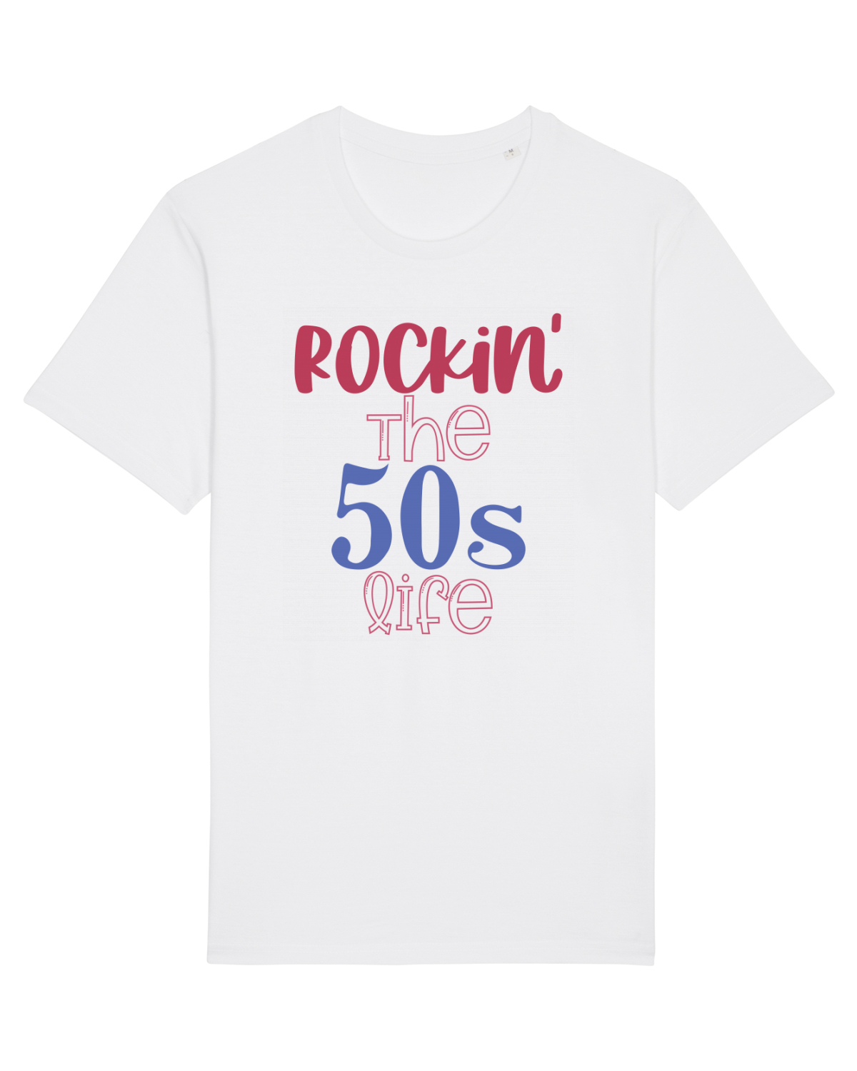 Tricou mânecă scurtă Unisex Rocker White