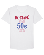 50 ANI ! Tricou mânecă scurtă guler larg Bărbat Skater