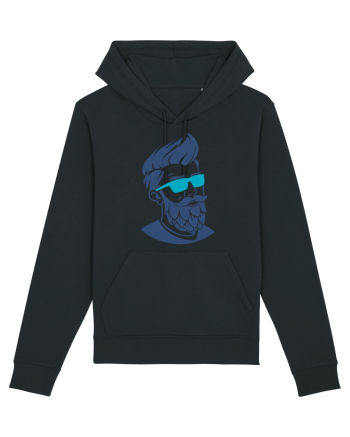 Beard Man Blue Black