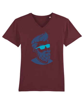 Beard Man Blue Burgundy