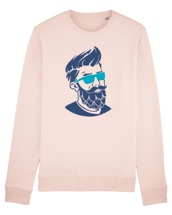 Beard Man Blue Candy Pink