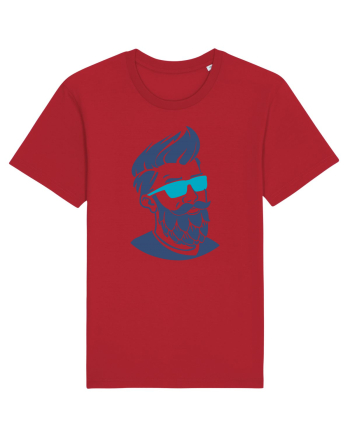 Beard Man Blue Red