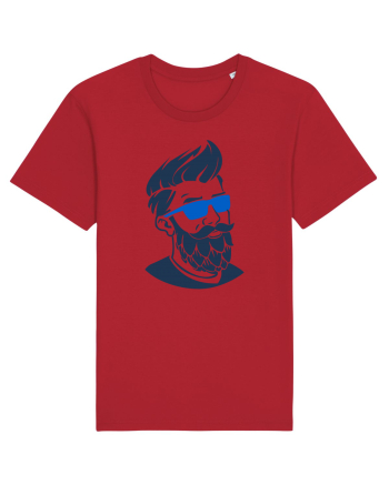 Beard Man Sky Red
