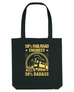 50% Railroad Engineer 50% Badass Sacoșă textilă