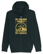 50% Railroad Engineer 50% Badass Hanorac cu fermoar Unisex Connector