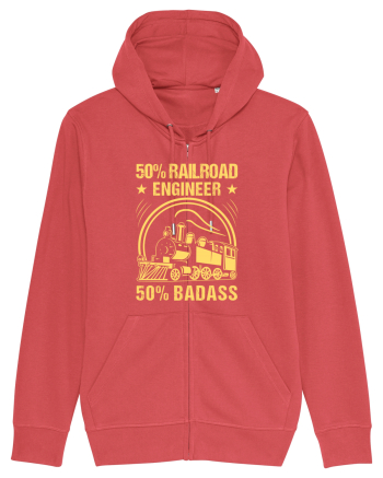 50% Railroad Engineer 50% Badass Carmine Red
