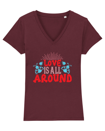 Love Is All Around Burgundy
