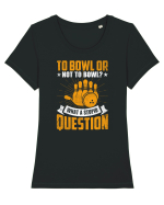To bowl or not to bowl Tricou mânecă scurtă guler larg fitted Damă Expresser