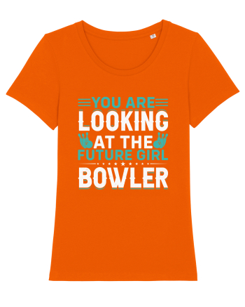 You are looking at the future girl bowler Bright Orange
