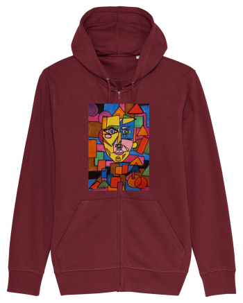 Portret Abstract Burgundy
