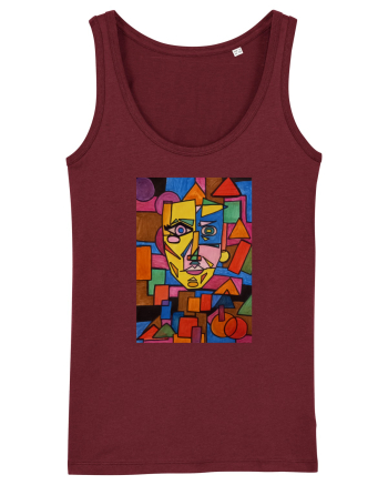 Portret Abstract Burgundy