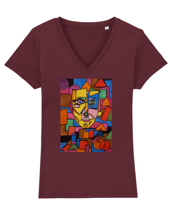 Portret Abstract Burgundy