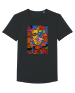 Portret Abstract Tricou mânecă scurtă guler larg Bărbat Skater
