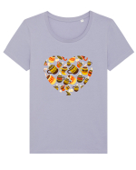 Coffee lovers Tricou mânecă scurtă guler larg fitted Damă Expresser