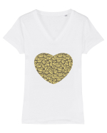 Coffee lovers Tricou mânecă scurtă guler V Damă Evoker