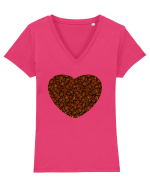 Coffee lovers Tricou mânecă scurtă guler V Damă Evoker