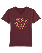 Coffee lovers Tricou mânecă scurtă guler V Bărbat Presenter