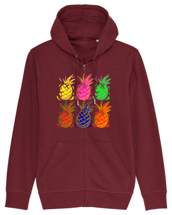 Trippy Pineapple  Burgundy