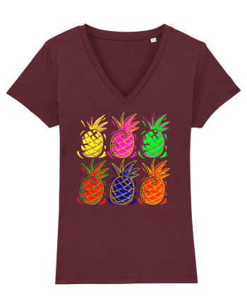 Trippy Pineapple  Burgundy