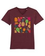 Trippy Pineapple  Tricou mânecă scurtă guler V Bărbat Presenter