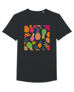 Trippy Pineapple  Tricou mânecă scurtă guler larg Bărbat Skater