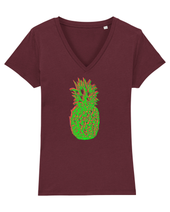 Trippy Pineapple  Burgundy