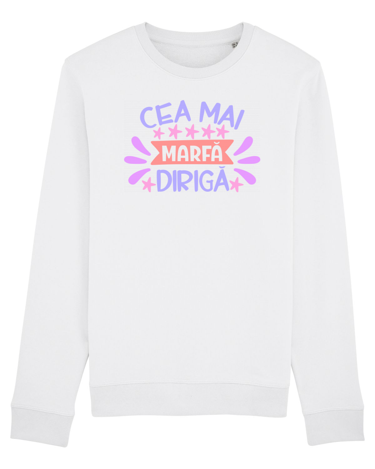 Bluză mânecă lungă Unisex Rise White