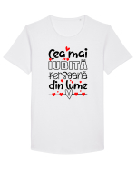 Cea mai iubita persoana din lume Tricou mânecă scurtă guler larg Bărbat Skater