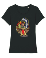 Native Chieftain Tricou mânecă scurtă guler larg fitted Damă Expresser