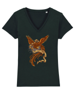 Phoenix Tricou mânecă scurtă guler V Damă Evoker
