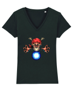 Pirate Magician Tricou mânecă scurtă guler V Damă Evoker