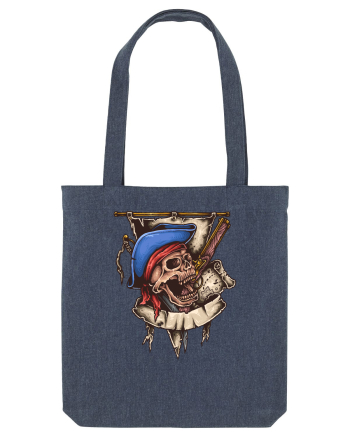 Pirate Skull Midnight Blue