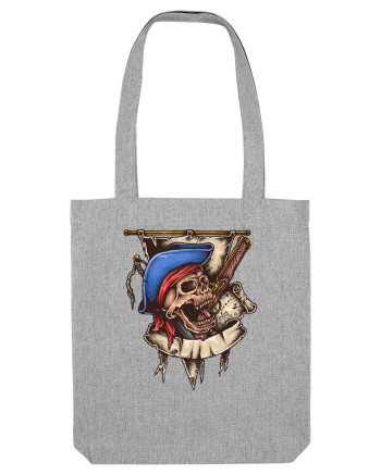 Pirate Skull Heather Grey
