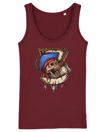 Pirate Skull Burgundy