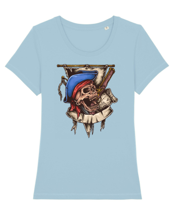 Pirate Skull Sky Blue
