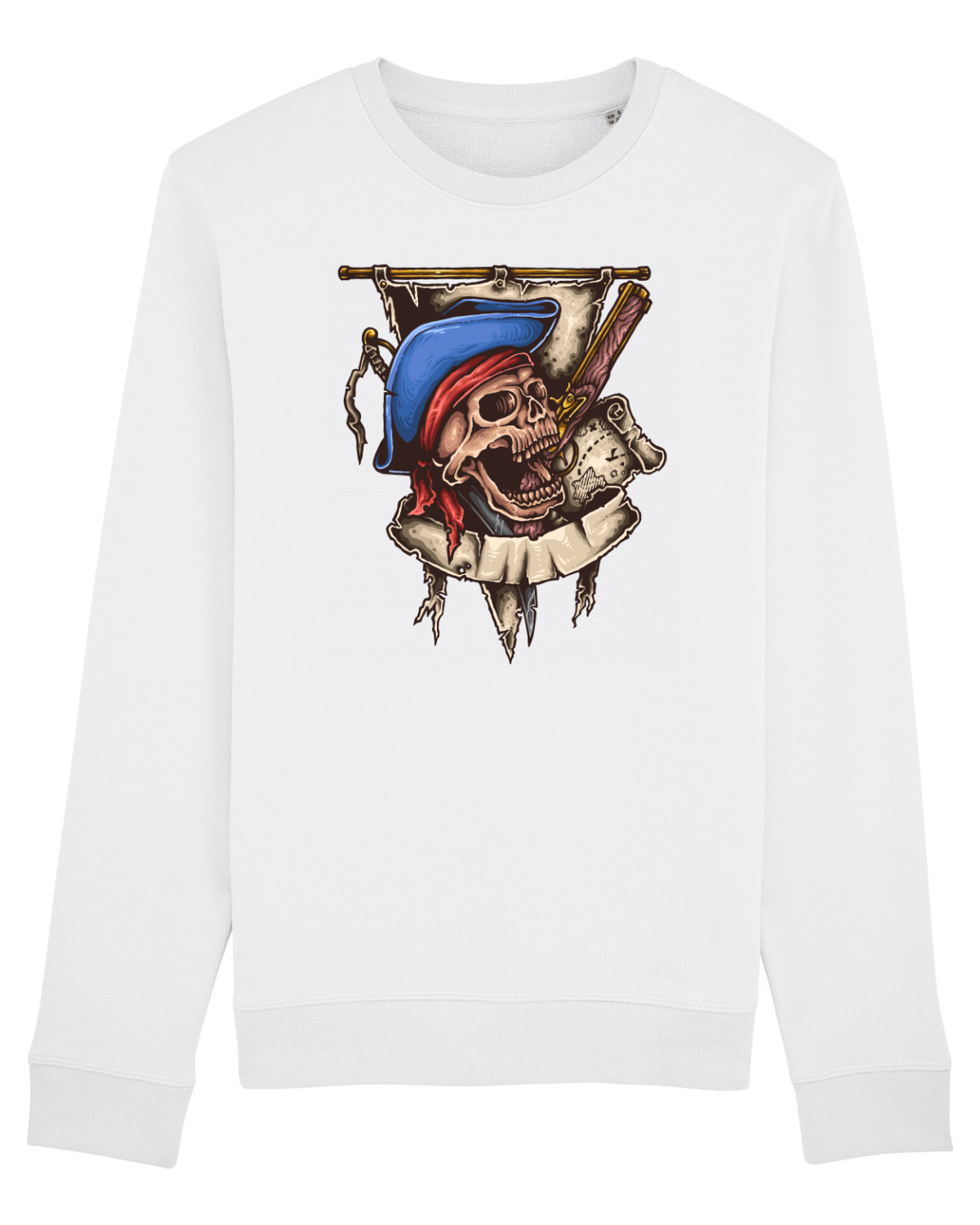 Bluză mânecă lungă Unisex Rise White