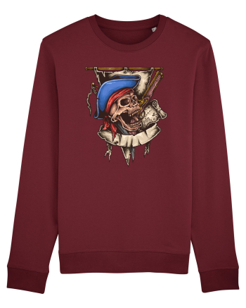 Pirate Skull Burgundy