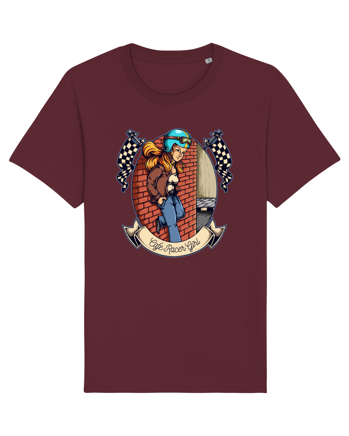 Tricou mânecă scurtă Unisex Rocker Burgundy