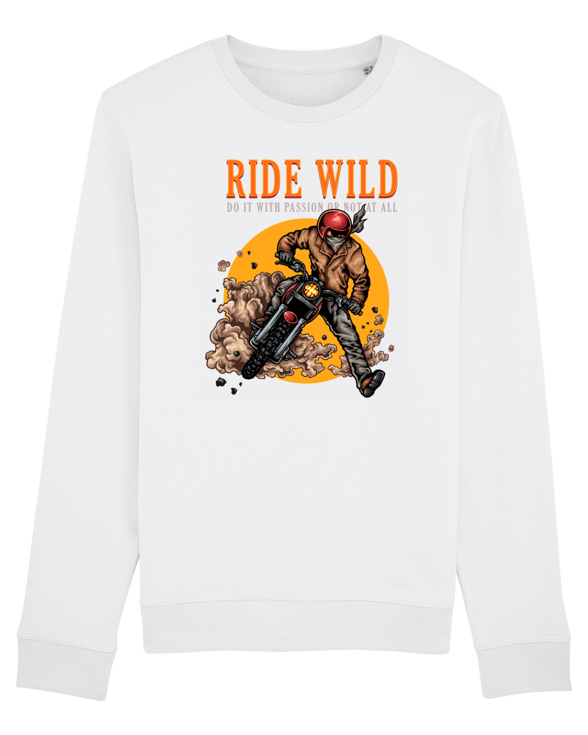 Bluză mânecă lungă Unisex Rise White