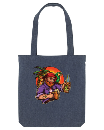 Tropical Pirate Sunset Beer Midnight Blue